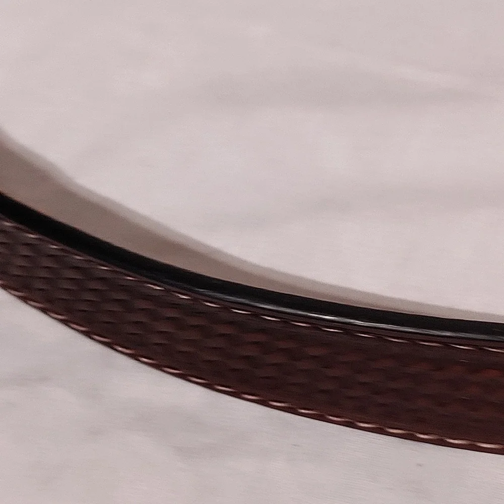 N/A basketweave leather